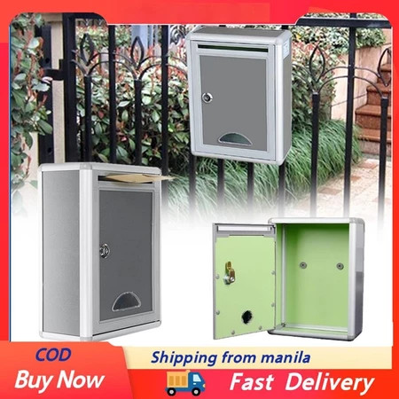 Indoor Letter Mailbox Post Box Security Locking Suggestion Box（Aluminum ...