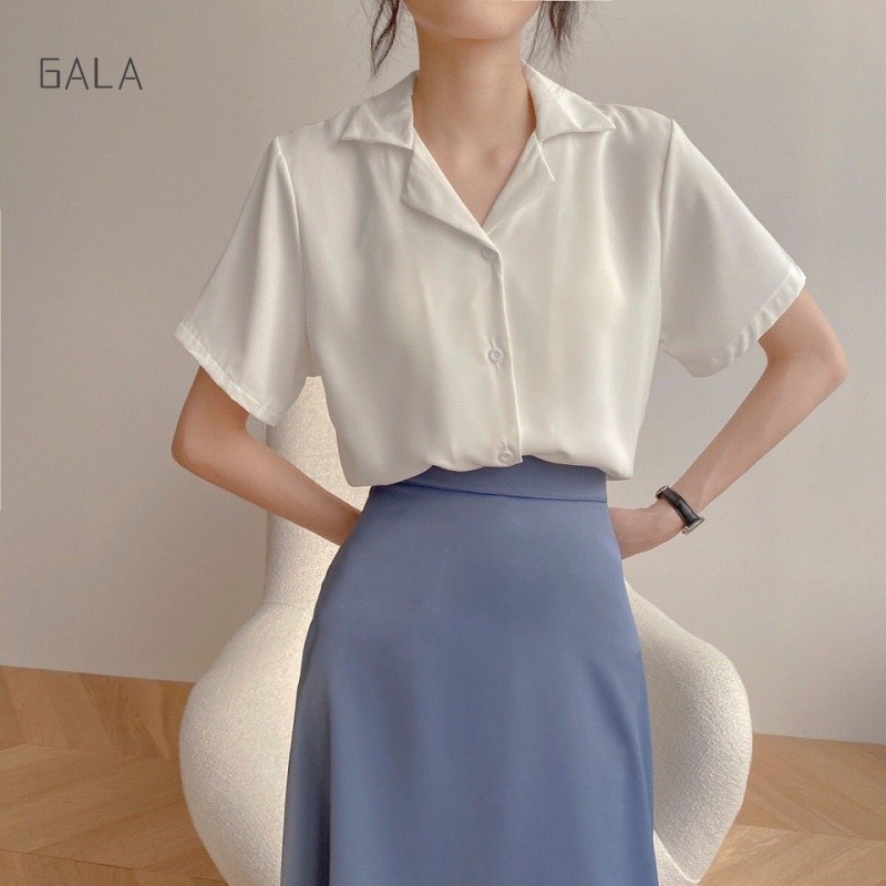 Women Summer Vintage Turn Down Collar 100 Cotton Blouse main image 0