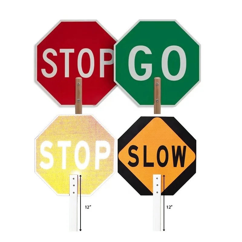 Ready to Ship Traffic signs Slow stop down signs hand held stop signs ...