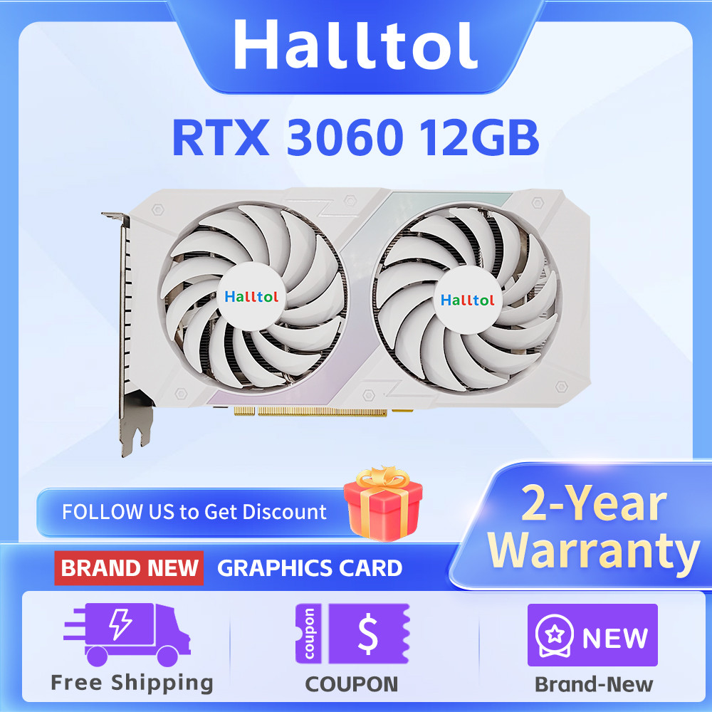 ๑Halltol RTX 3060 12GB Brand New Gaming Graphics Cards NVIDIA GeForce ...