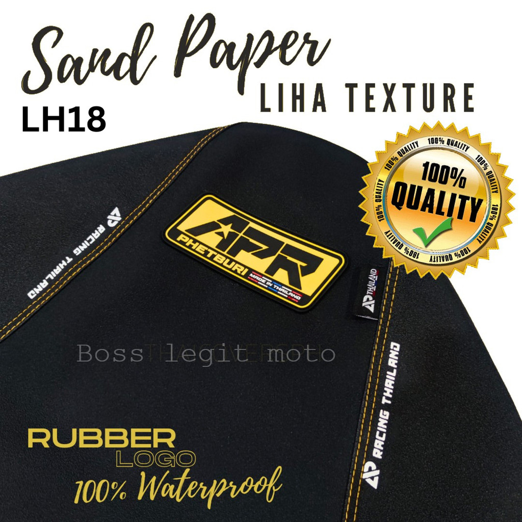 HONDA BEAT FI Seat cover APR GOLD Edition Rubber Logo liha may tahi ...