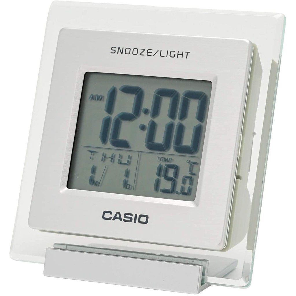 CASIO Alarm Clock Digital Temperature Calendar Display Silver DQ-735 ...