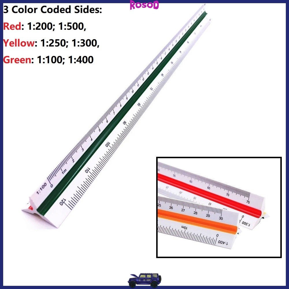 Triangular Metric Scale Ruler 30cm Length for Accurate Measurements and ...