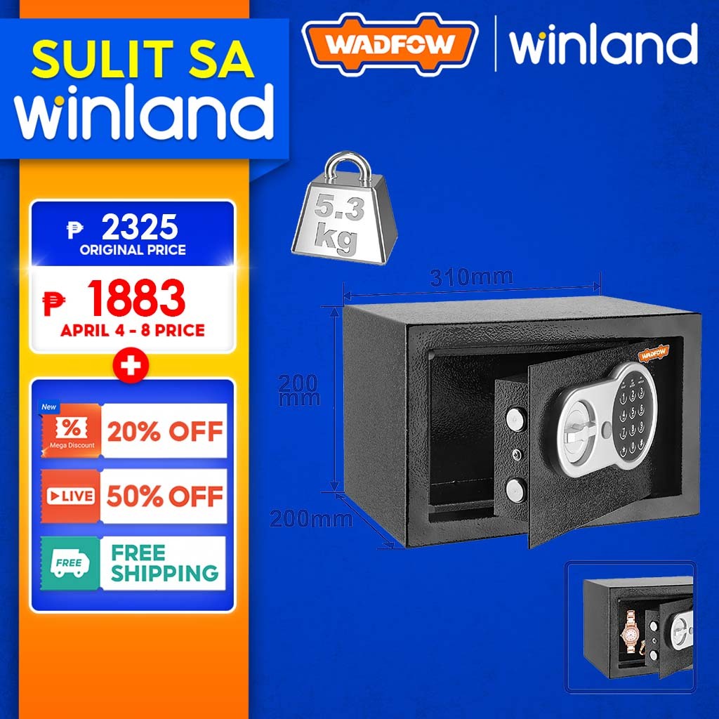 Wadfow by Winland 11 Liters Electronic Security Safety Box Vault with ...