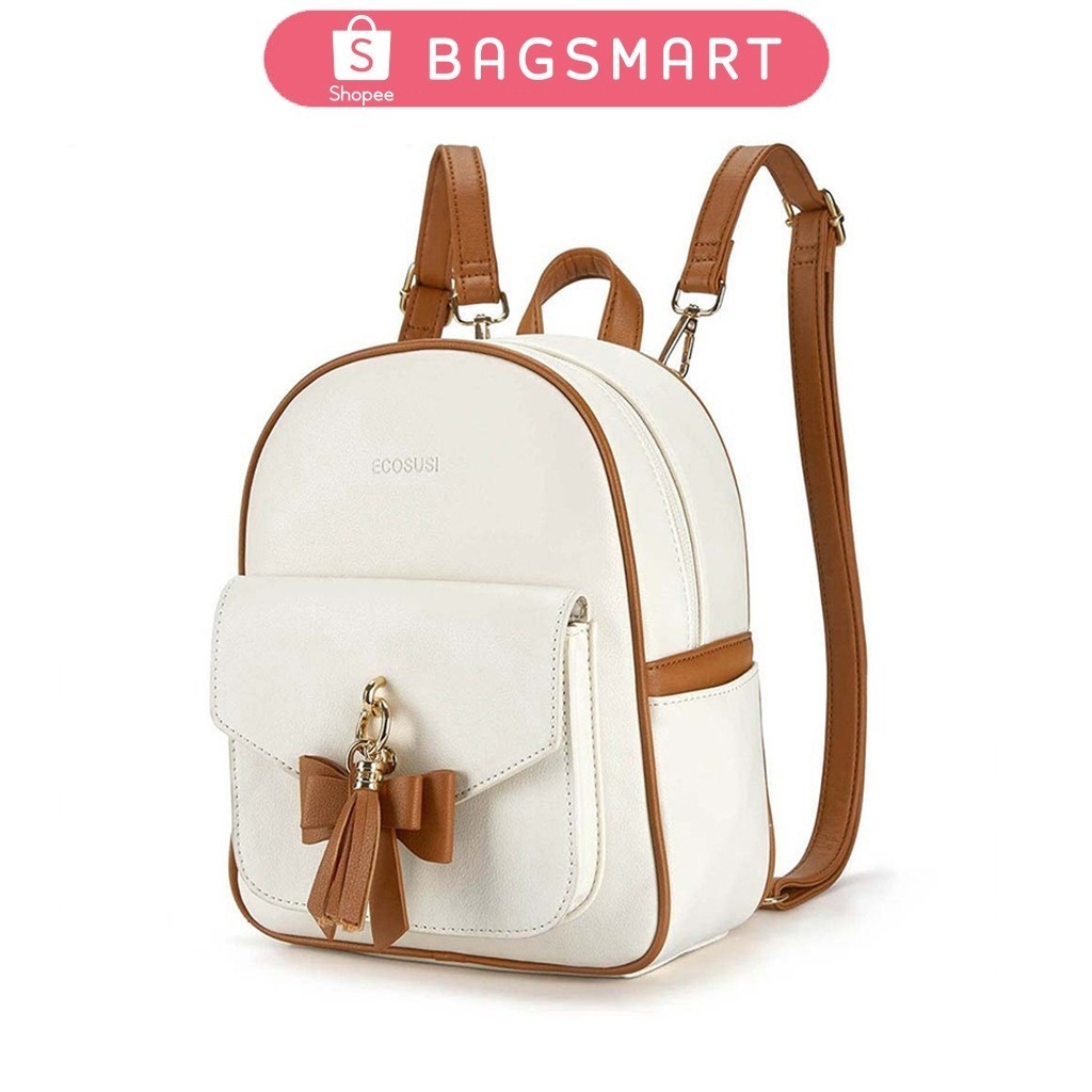 BAGSMART Cute Mini Backpack for Women PU Leather Casual Backpack