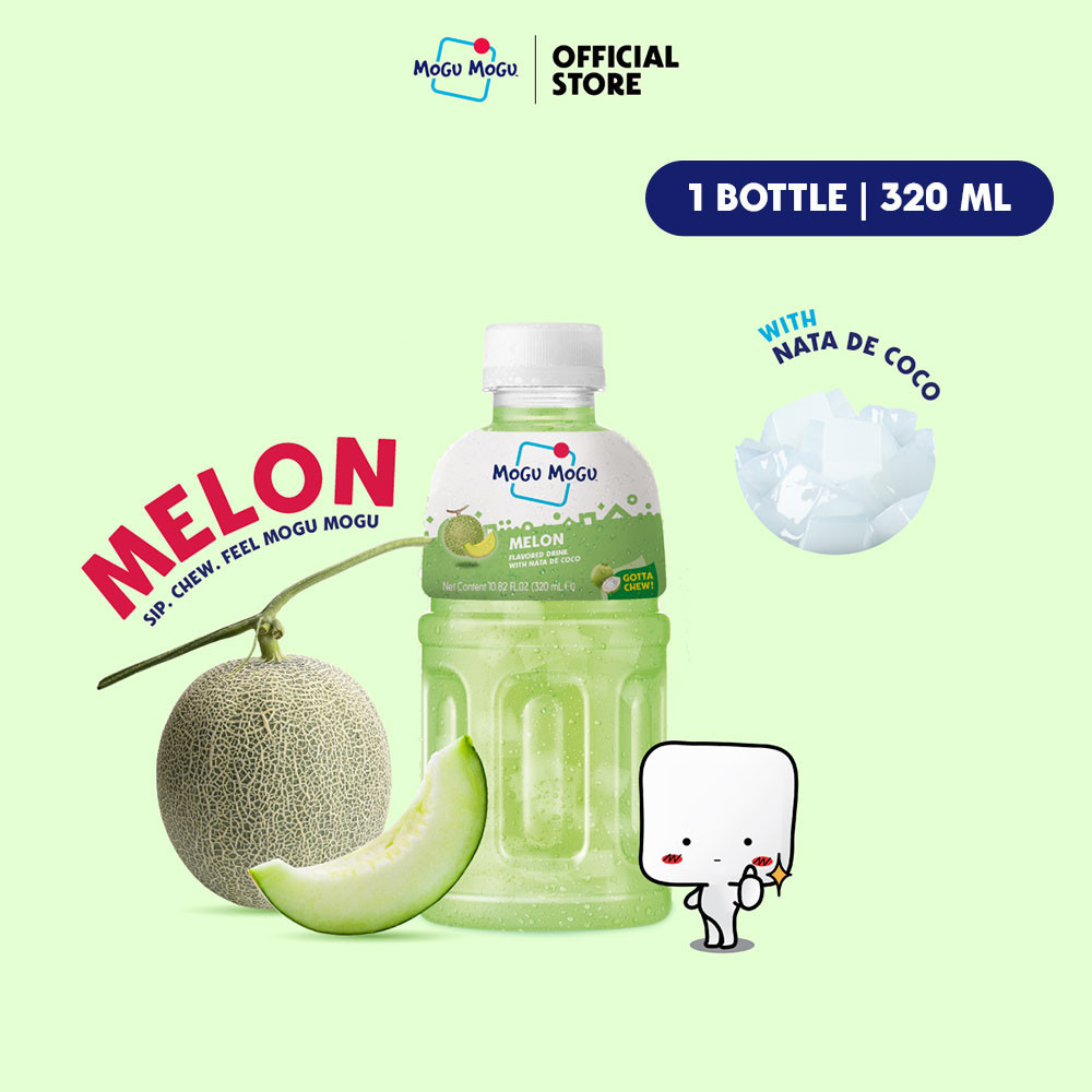 Mogu Mogu Melon Nata de Coco Juice Drink 320ml x 1 bottle | Shopee ...
