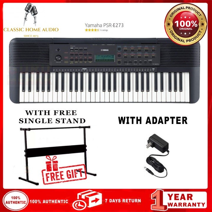 Yamaha PSR E273 64-Keys Portable Keyboard With Original Power Supply ...