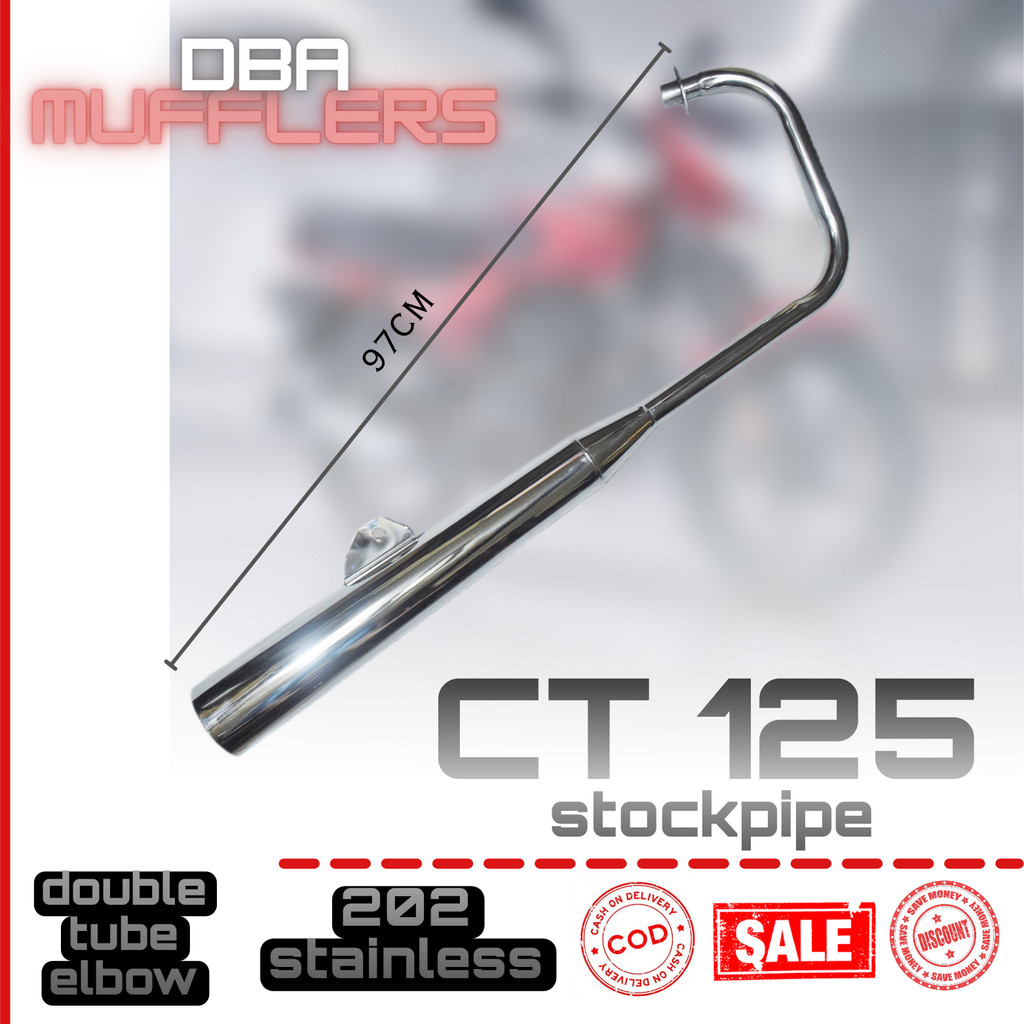 Bajaj CT125 Newmodel - Stockpipe - Plug and play - Stainless - Kawasaki ...