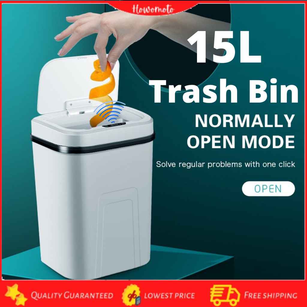 15L Smart Induction Trash Can Wireless Sensor Large Automatic Trash Bin