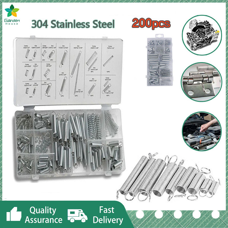 200Pcs/Pack Steel Wire Spring Kit Set With Storage Box Accessories ...