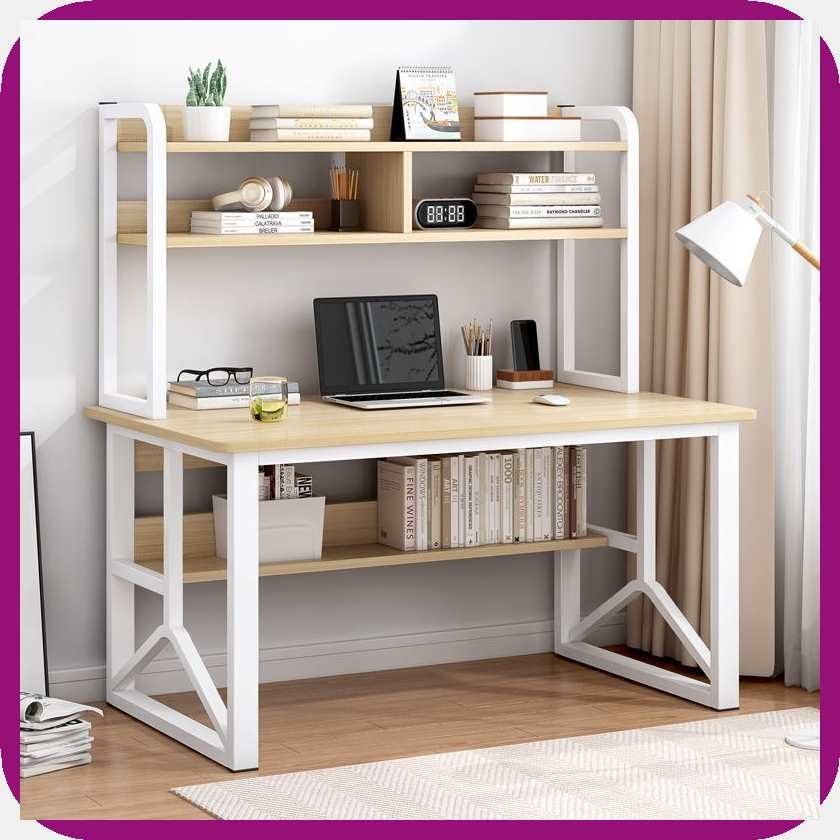 120cm[P*Computer&rv}Table$W$with]d#Book.H]Shelf#o.Study]b#Desk.I ...