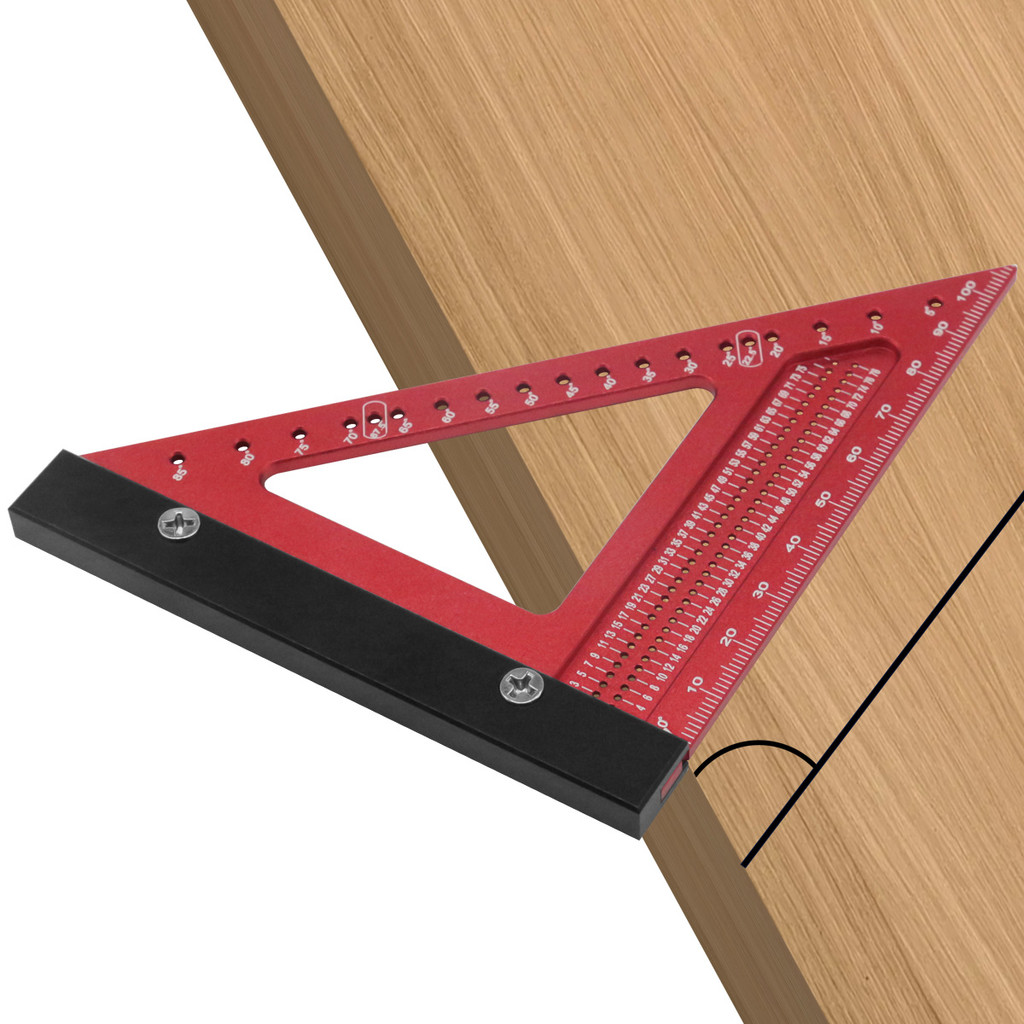 Ruler Drawing Line Scribing Gauge Alloy Triangle Squa 6 Hole ...