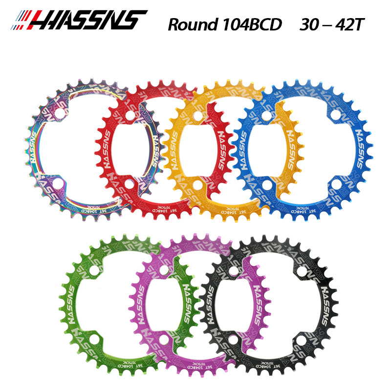 HASSNS MTB Chain Ring Oval Crown 104bcd Crown 30 32 34 36 38 40 42 ...