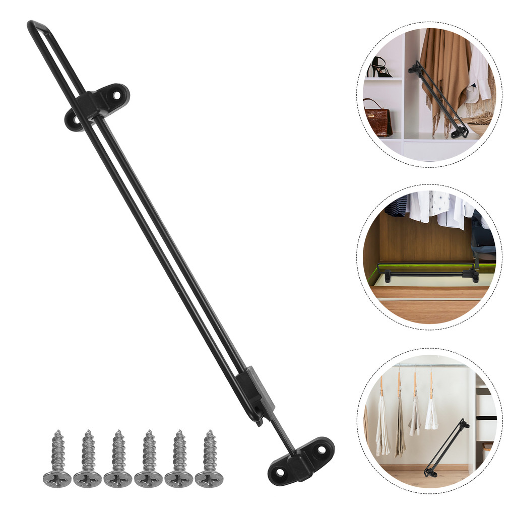 Clothes Rail Extendable Pull Out Closet Rod Hanger Retractable Tie ...