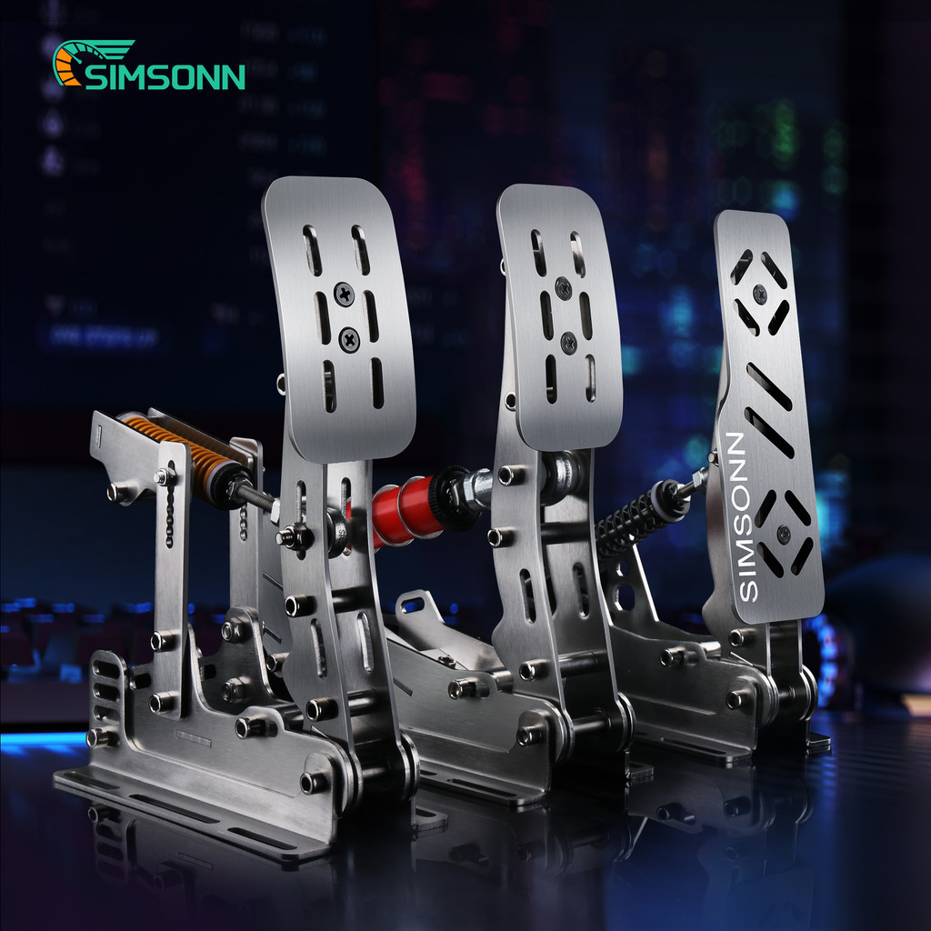 ☺SIMSONN NEW PRO Pedals Sim Racing Pedals PC Racing Simulator Pressure ...