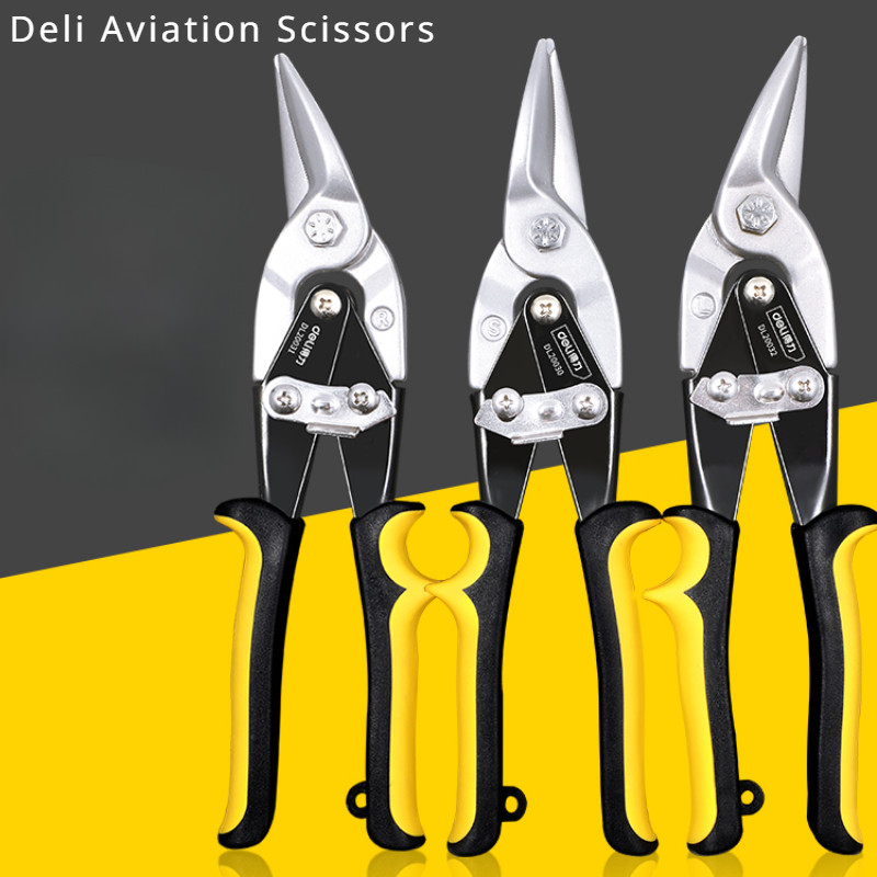 A DELI Aviation Scissor Tin Snips Metal Sheet Cutting Snip Cutter Multi ...