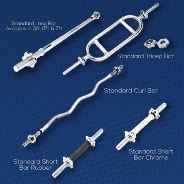 LONG BAR / short bar / ez curl tricep dumbbell barbell bar / metal ...