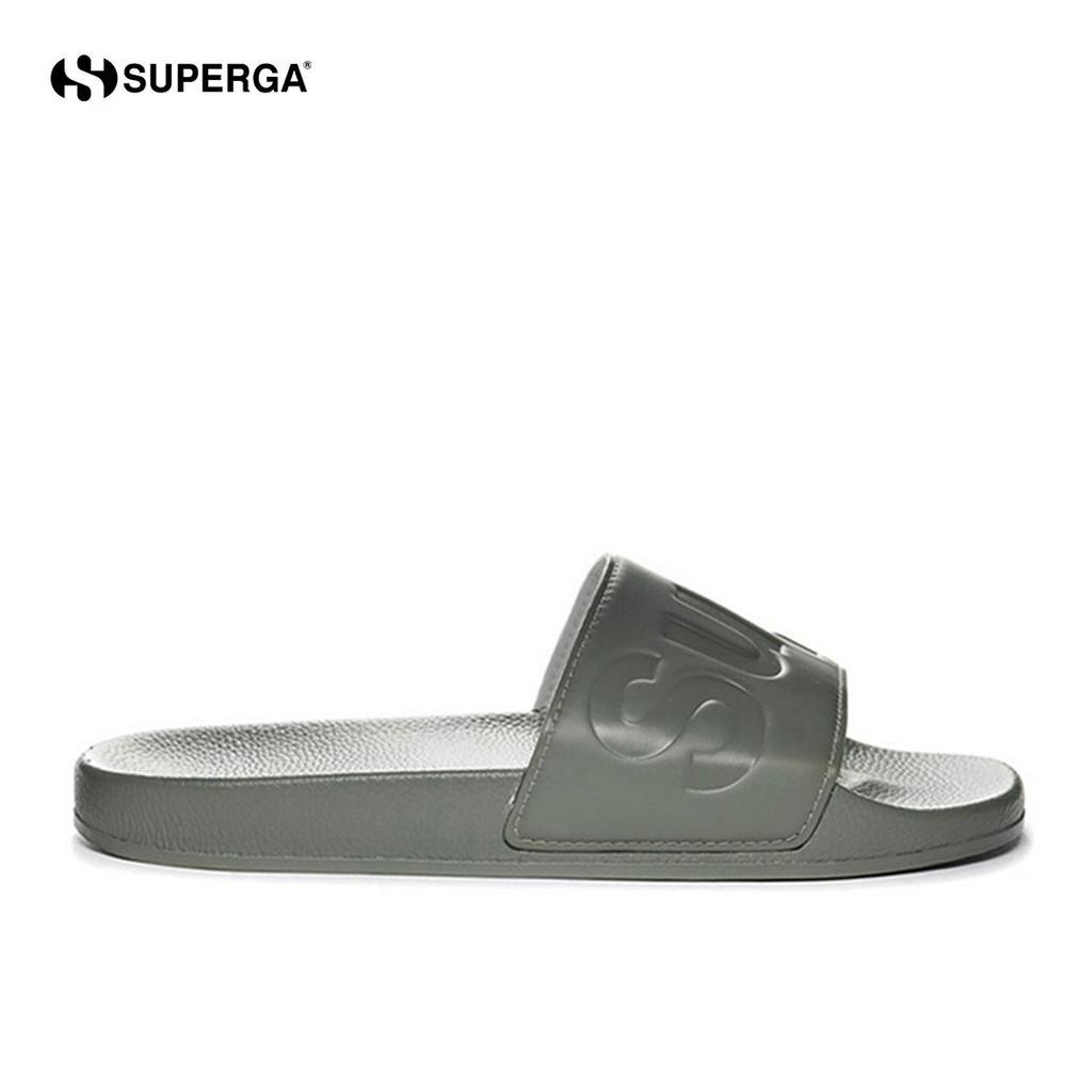 Superga black leather footbed sandals sales