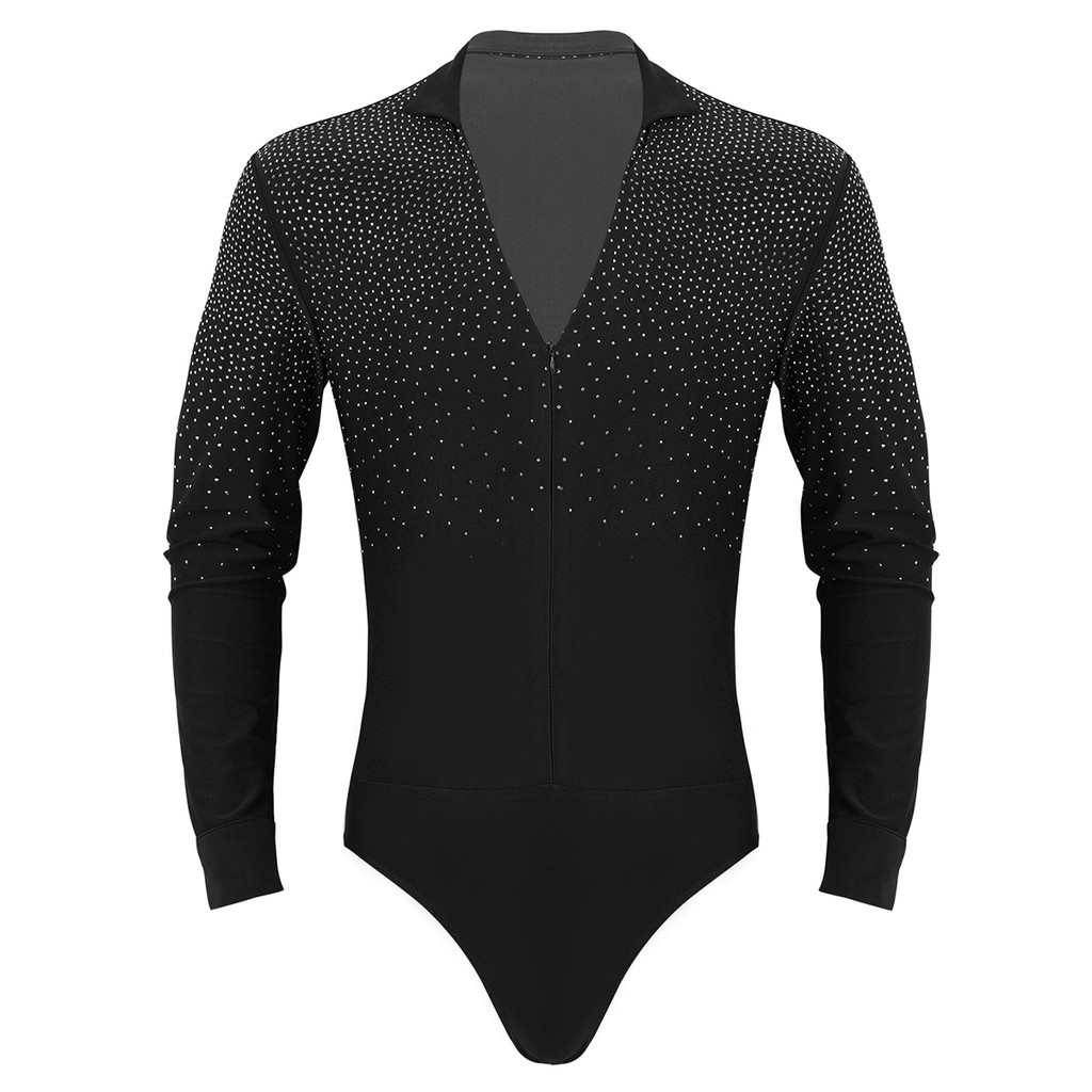winying Justaucorps Danse Latine Jazz Tango Transparent Homme