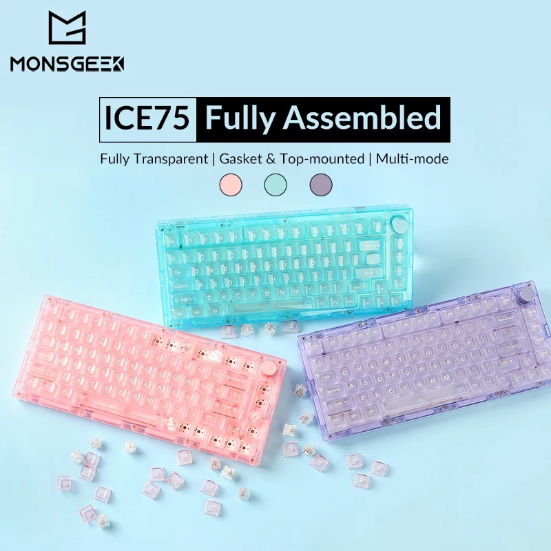 Akko MonsGeek ICE 75 Mechanical Keyboard Multi Modes RGB Backlit ...