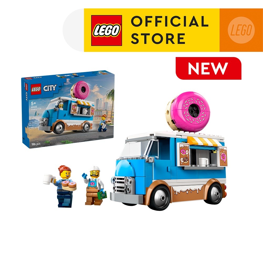 LEGO® City 60452 Donut Truck, Age 5+, Building Blocks, 2025 (196pcs