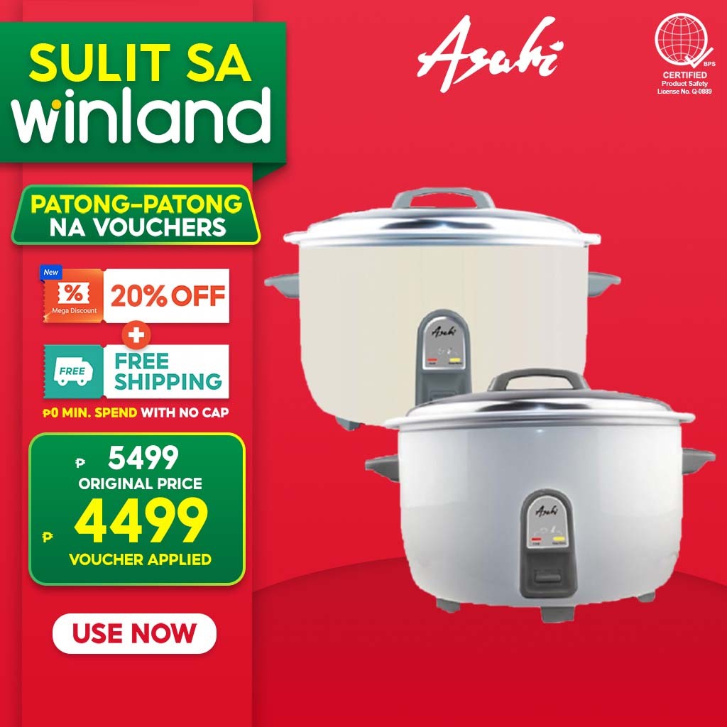 Asahi by Winland Commercial Rice Cooker 45cups (7.8L) RC-45 | Shopee ...