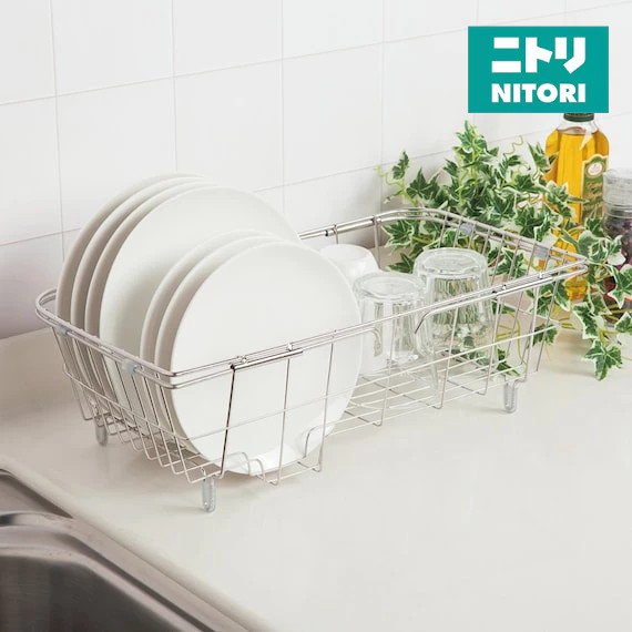 NITORI Dish Rack SR70-CL (56 x 22 x 13cm) | Shopee Philippines