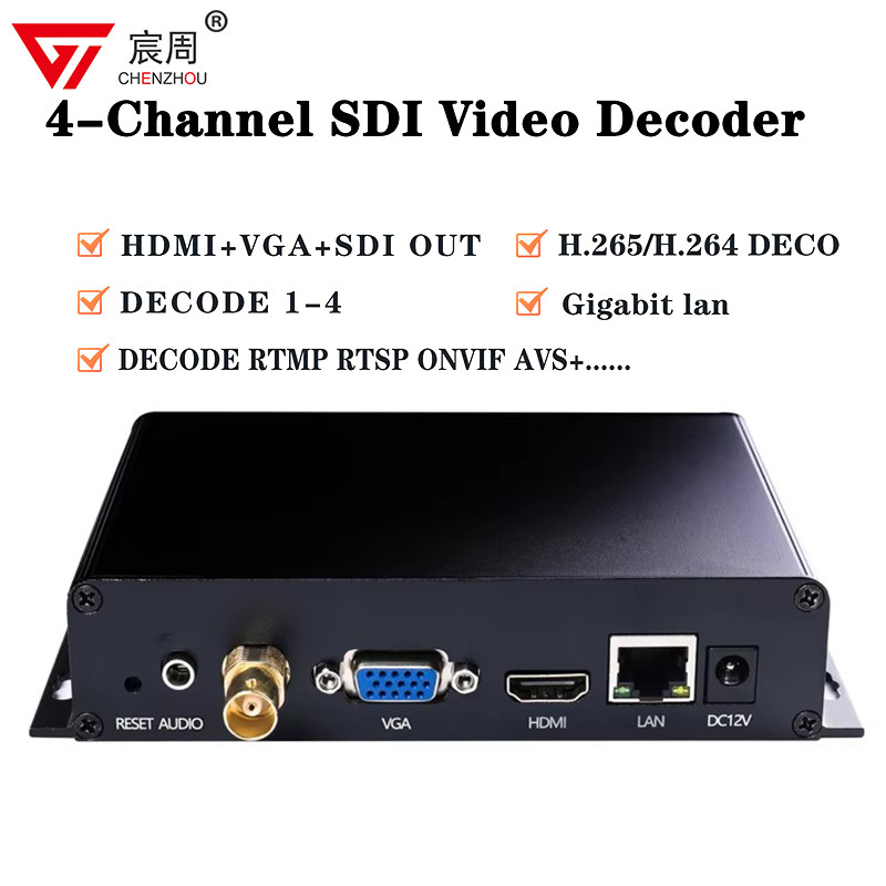 ☸4K SDI Video Box Encoder Decoder RTSP RTMP SRT UDP H.265 H.264 Muti ...