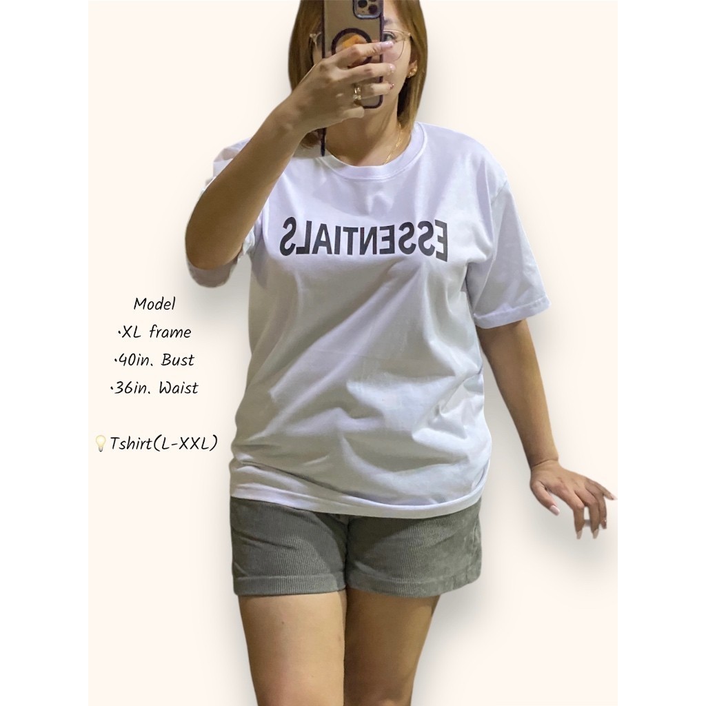 ESSENTIALS (DUPE) | PREMIUM COTTON TSHIRT | MENSCUT | UNISEX | Shopee ...
