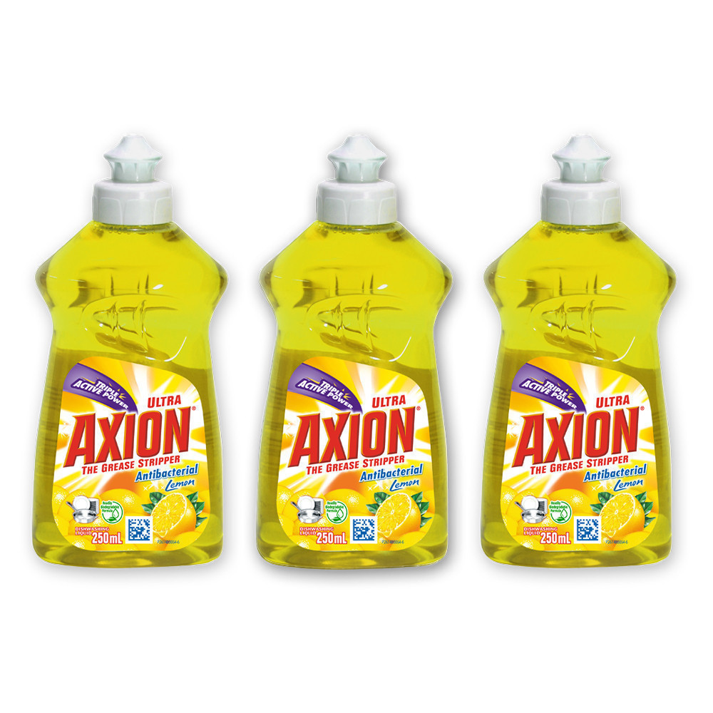 Axion Lemon Antibacterial Dishwashing Liquid with Triple Active Power ...