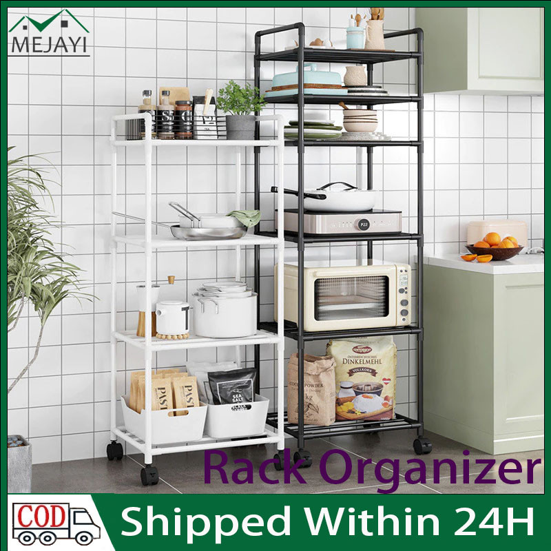 Kitchen Rack Organizer Microwave Shelf Pot Pan Rack Kitchen Shelf ...