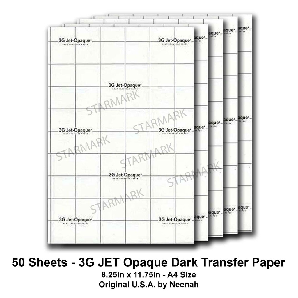 Neenah 3G Jet Deckendes Transferpapier Für Dunkle Farben 11x17 (20