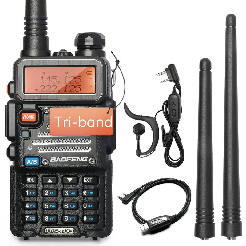 Baofeng X Radioddity UV5RX3 Triband VHF, 1.25M, UHF Amateur Handheld