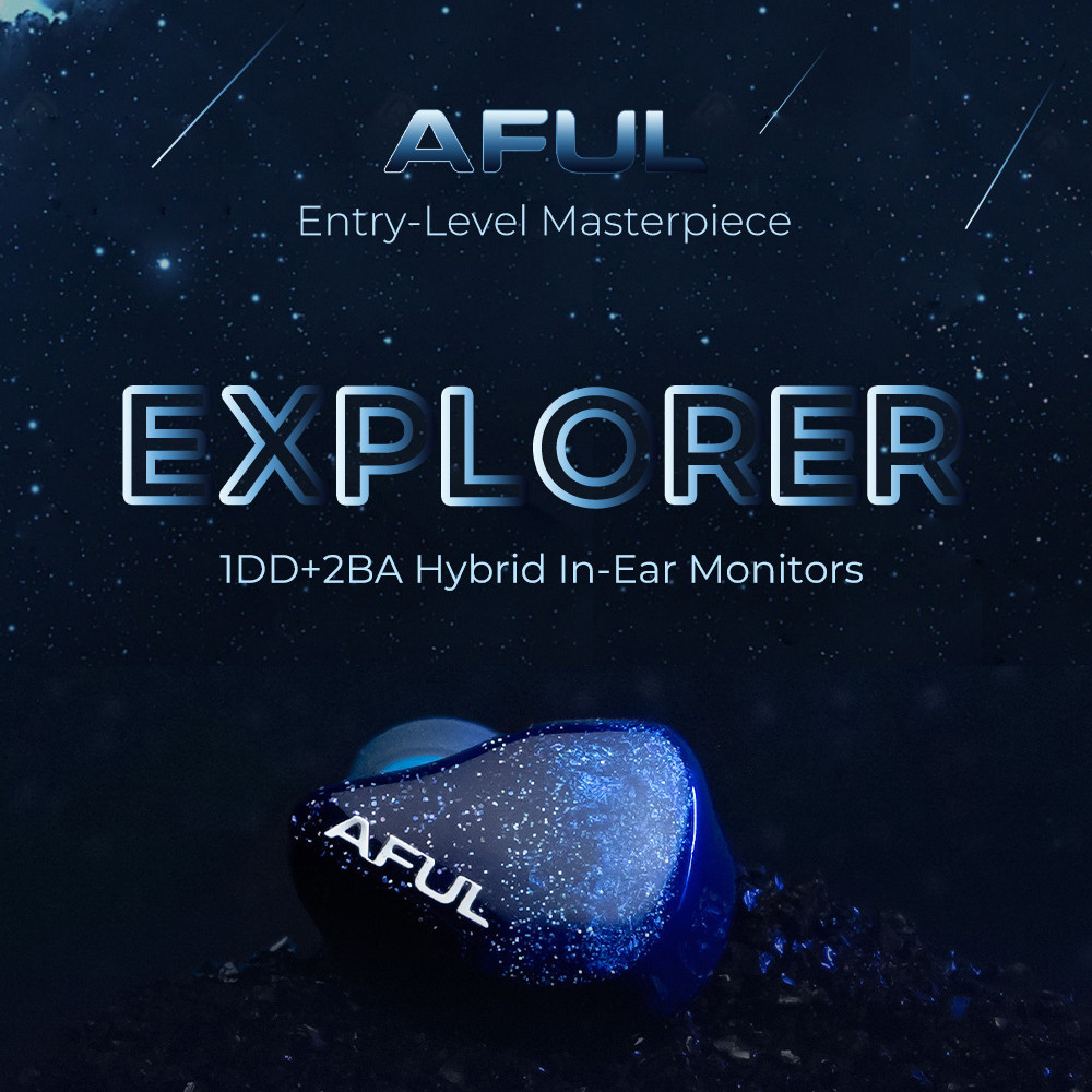 AFUL Explorer Wired Hybrid Earphones, 1DD+2BA Hybrid inEar Monitors
