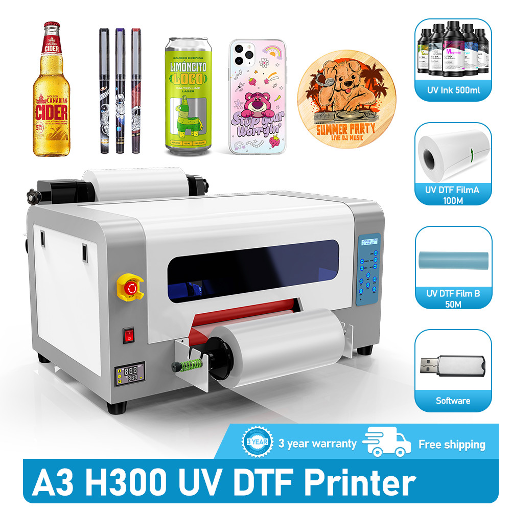 A3 XP600 UV DTF Printer UV Printer Flatbed UV Printing Machine for UV ...
