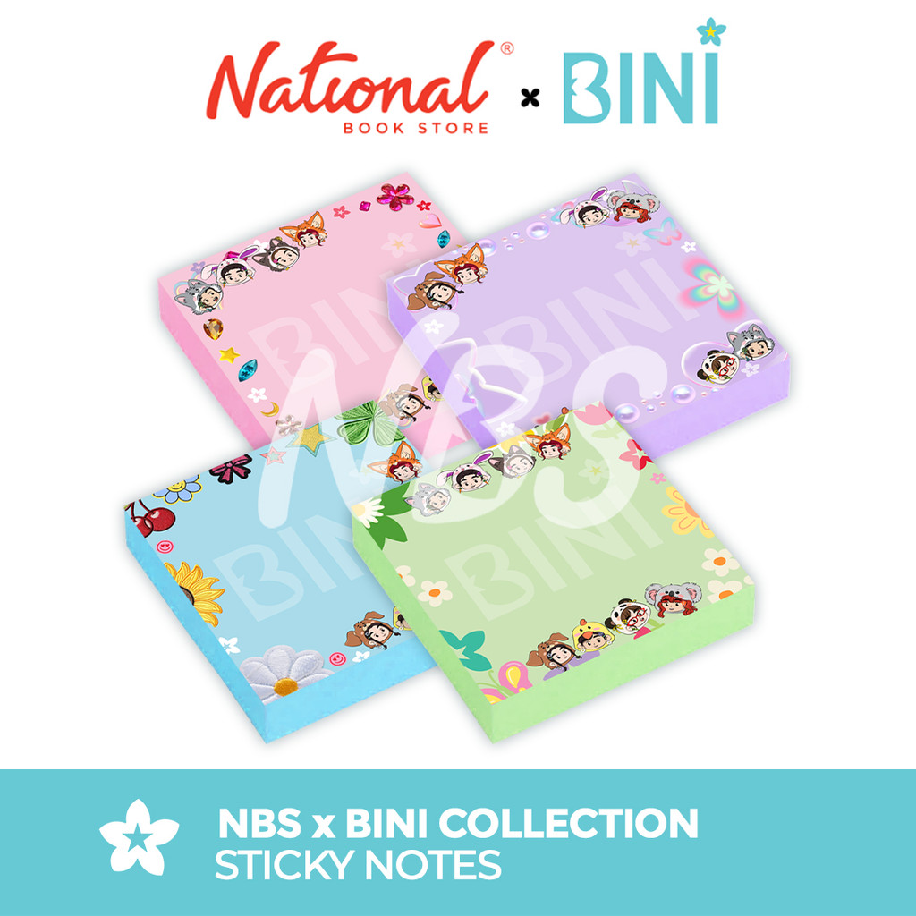 NBS x BINI Sticky Notes 73x73mm 50 Sheets, Blue - School & Office ...