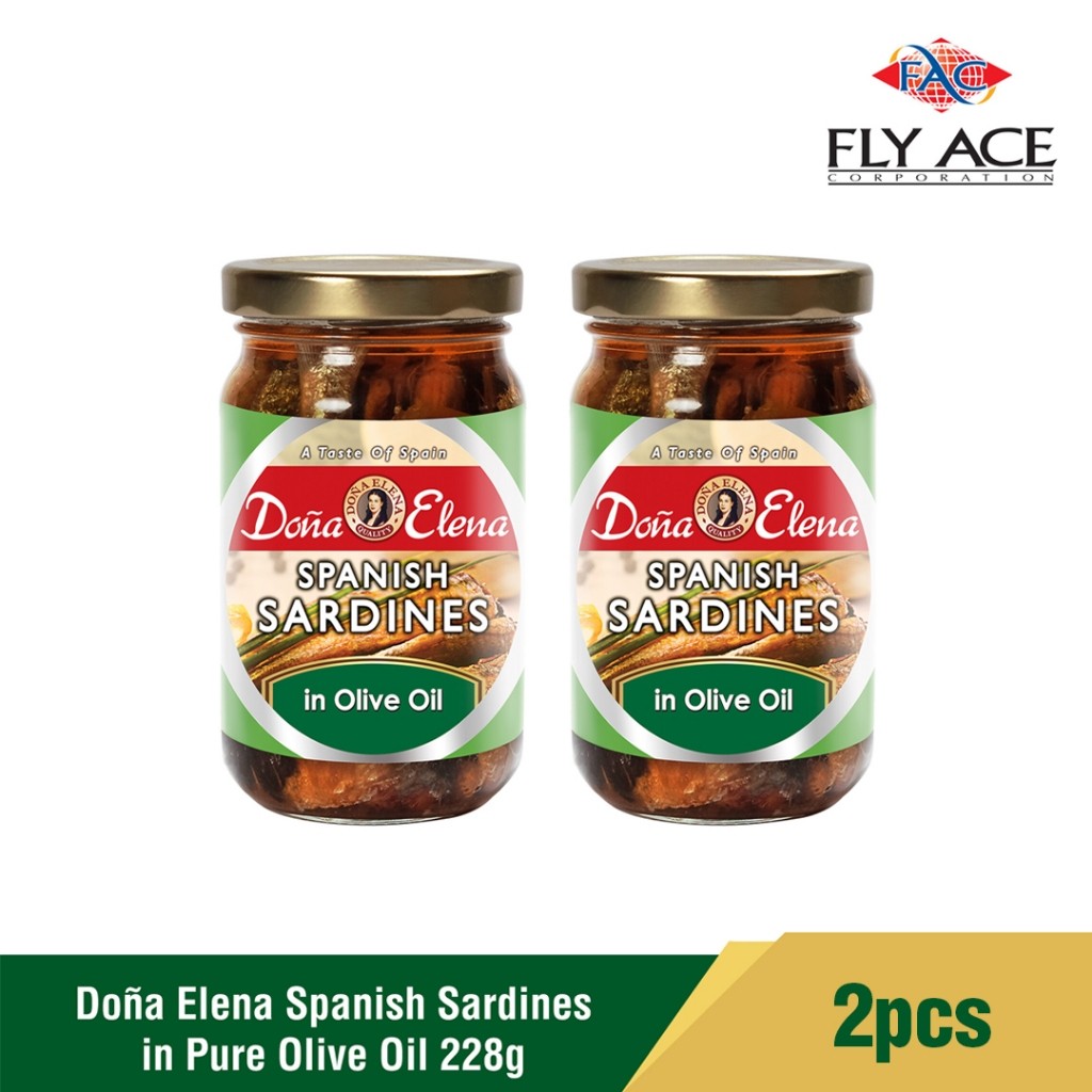 Doña Elena Spanish Sardines in Pure Olive Oil 228g x 2 | Shopee Philippines