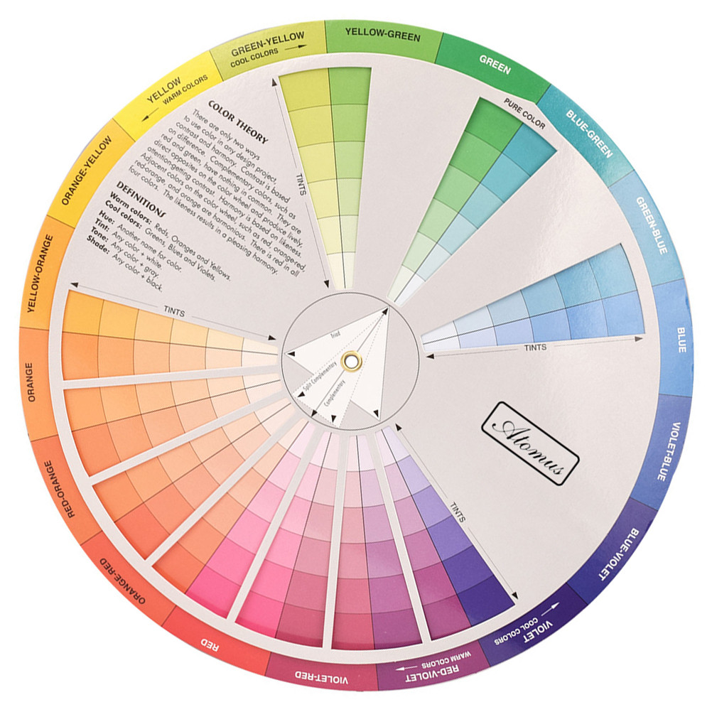 웃Wheel Color Colour Guide Chart Mixing Rgb Board Makeup Blending Artist ...