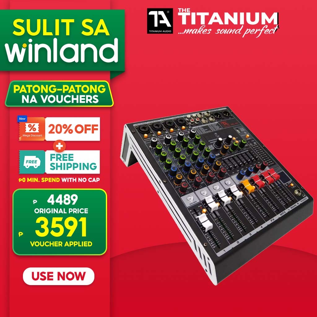 Titanium Audio by Winland MG-4BT 4 Channel Audio Mixer with 7-Band ...