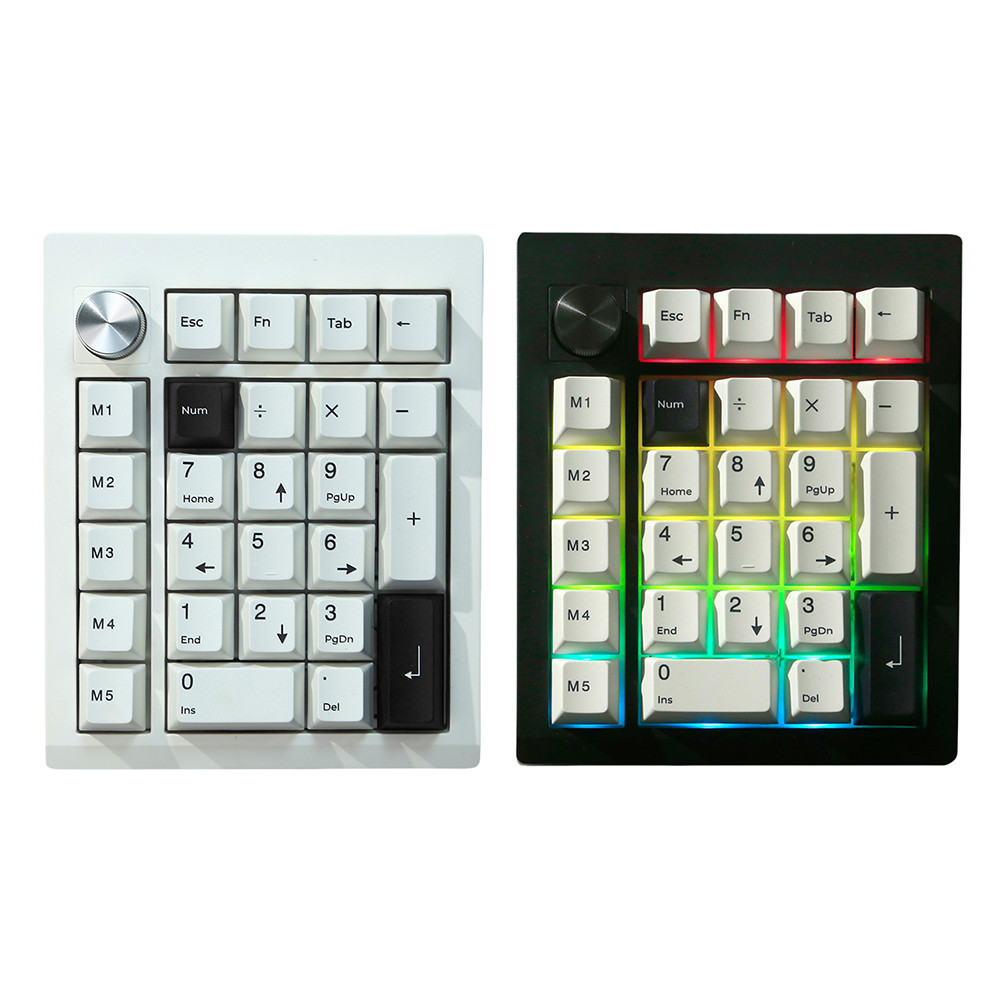๑Numeric Keypad 2.4 GHz/BT5.0/Type-C Wired 26 Keys Programmable Macro ...