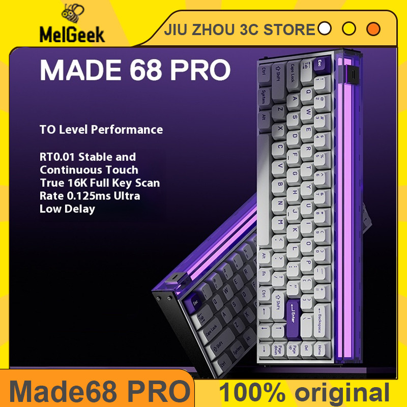 MelGeek MADE68 PRO Mechanical Keyboard Magnetic Switch Wired 68Keys ABS ...