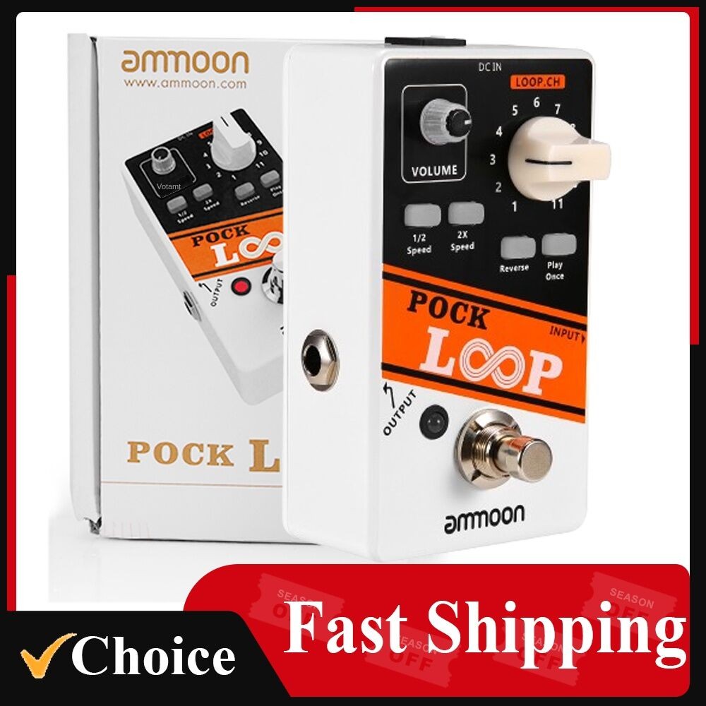 ammoon POCK LOOP Looper Guitar Effect Pedal 11 Loopers Pedal Loop