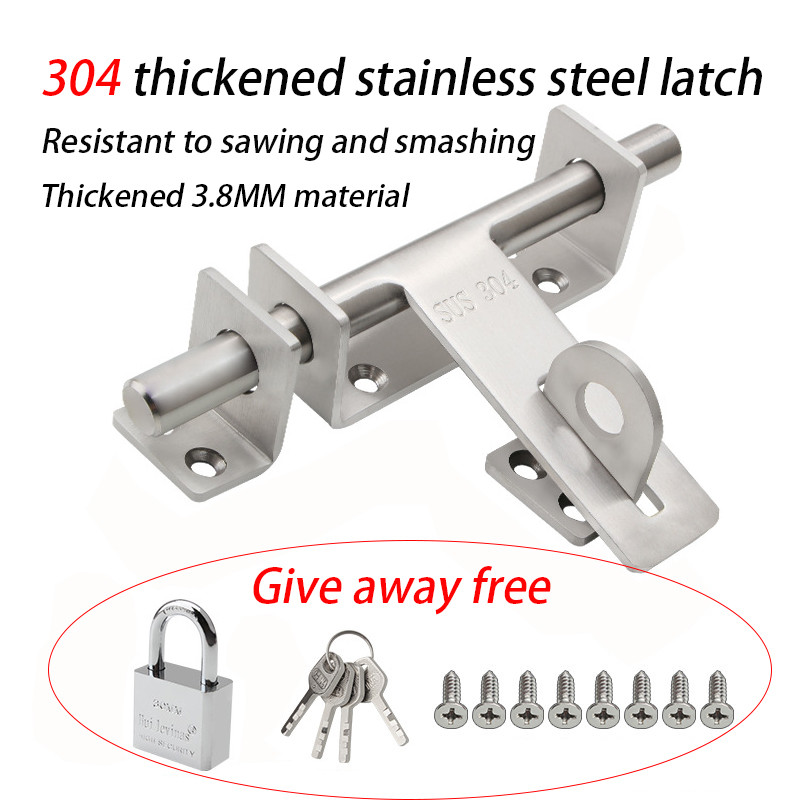 Heavy Duty 304 Stainless Steel Barrel Bolt Door Latches Sliding Bolt