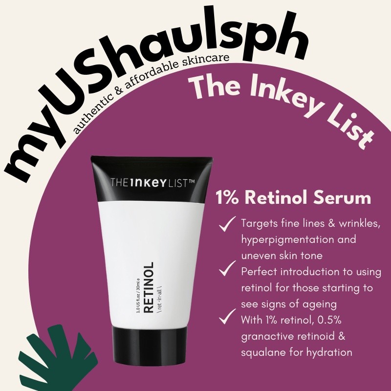 AUTHENTIC THE INKEY LIST Retinol Serum 1% for Fine Lines Wrinkles Anti ...