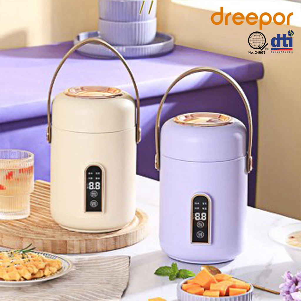 Dreepor Portable Cooker Electric Cooking Pot mini Portable Electric