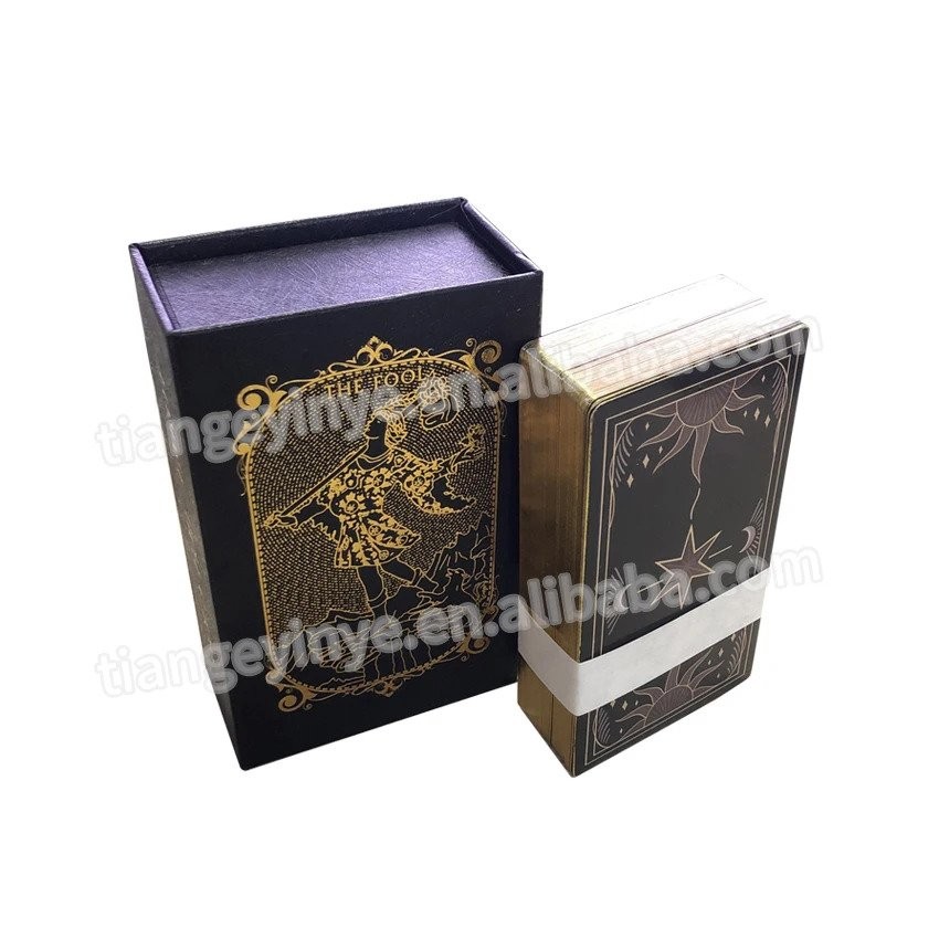 TG Custom Printing Oracle Gold Foil Deck High Quality Golden Edge Side