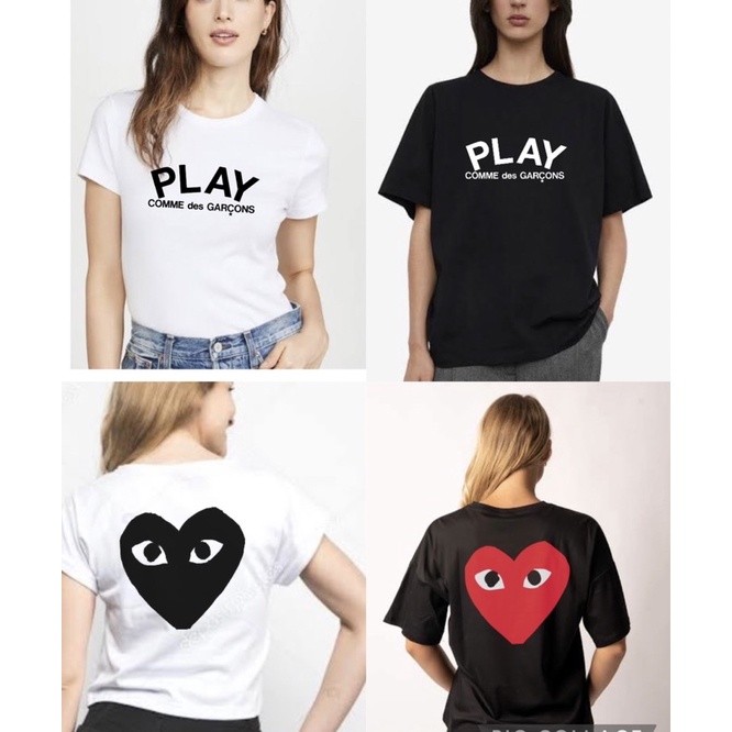 Comme des garcons Play CDG series couple heart tshirt for men and women