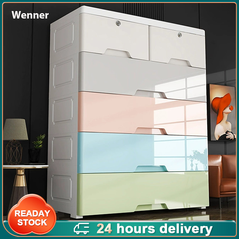 Large Capacity Drawer with Lock and Key Durabox Clothes