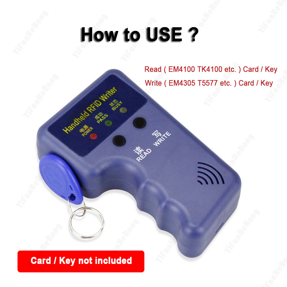 Handheld 125KHz TK4100 EM4100 RFID Copier Writer Duplicator Programmer ...