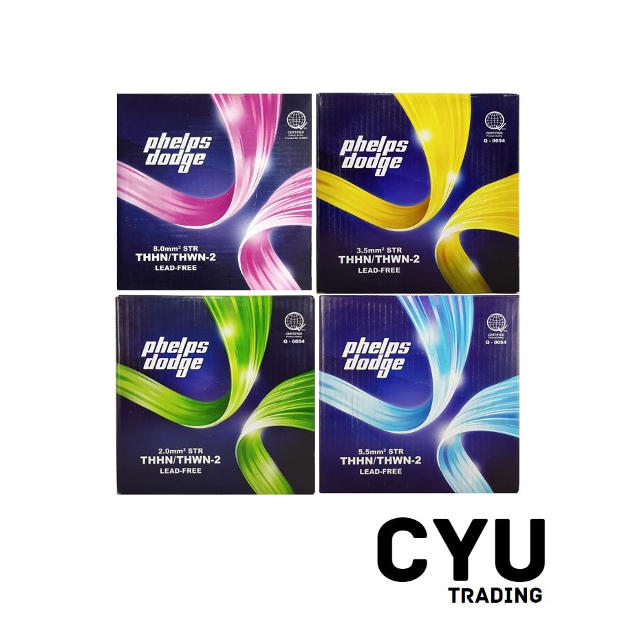 Phelps Dodge THHN 2.0mm2 (14) / 3.5mm2 (12) / 5.5mm2 (10) / 8.0mm2